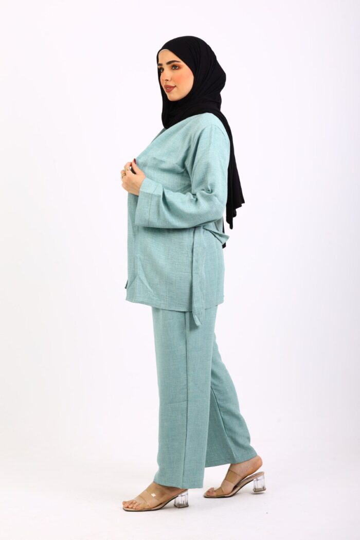 Kimono and Wide-Leg Pants Set - Image 7