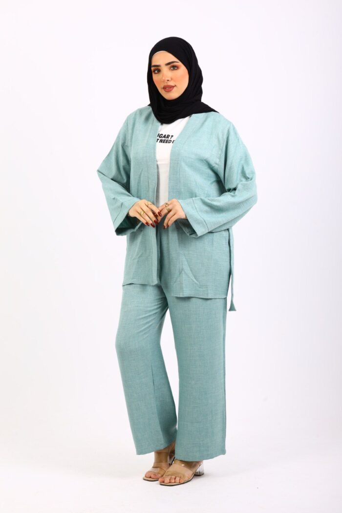 Kimono and Wide-Leg Pants Set - Image 6