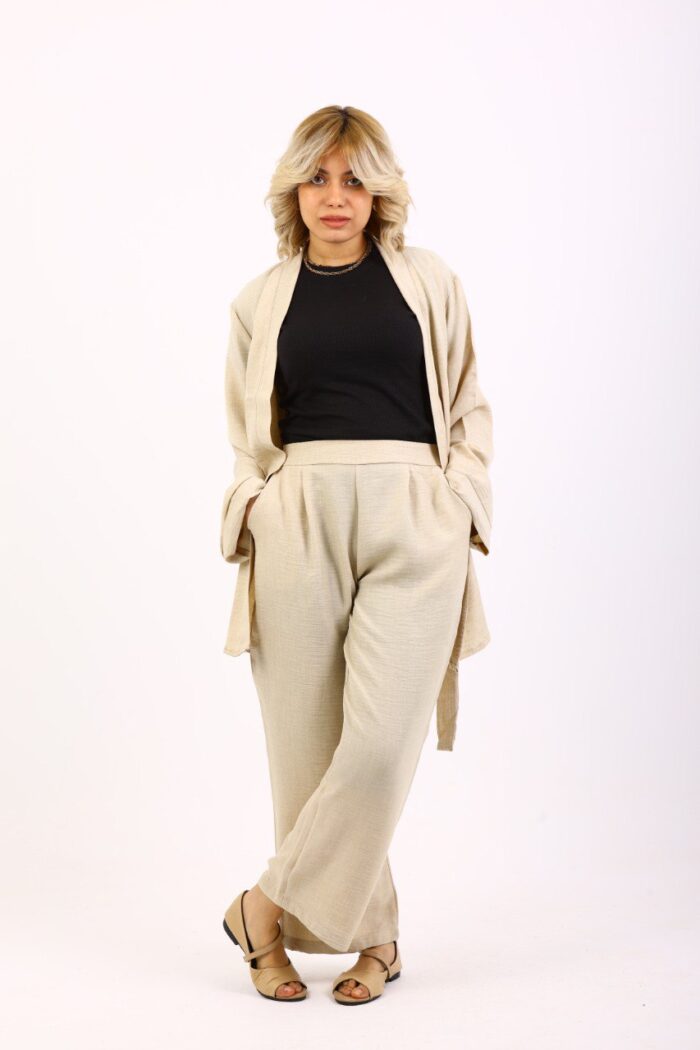 Kimono and Wide-Leg Pants Set - Image 10