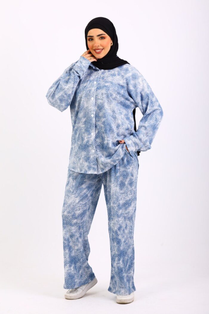 Cloud Printed Wide-Leg Pants - Image 9