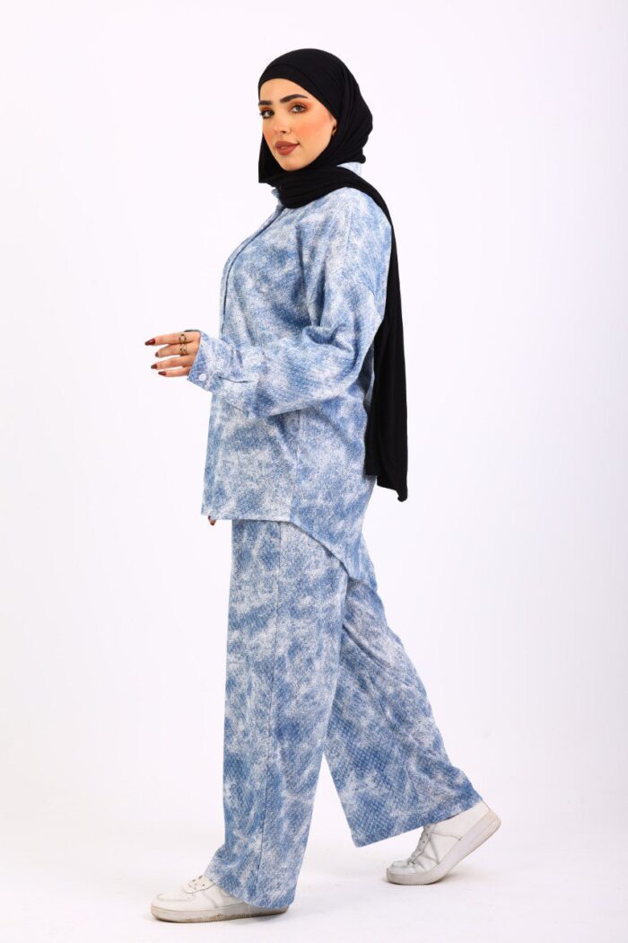 Cloud Printed Wide-Leg Pants - Image 8