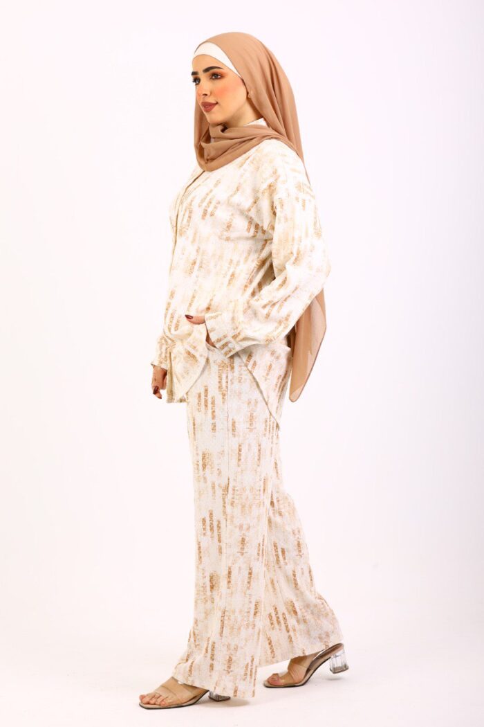 Cloud Printed Wide-Leg Pants - Image 6