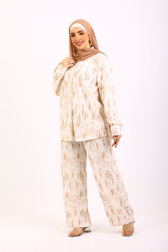 Cloud Printed Wide-Leg Pants - Image 7