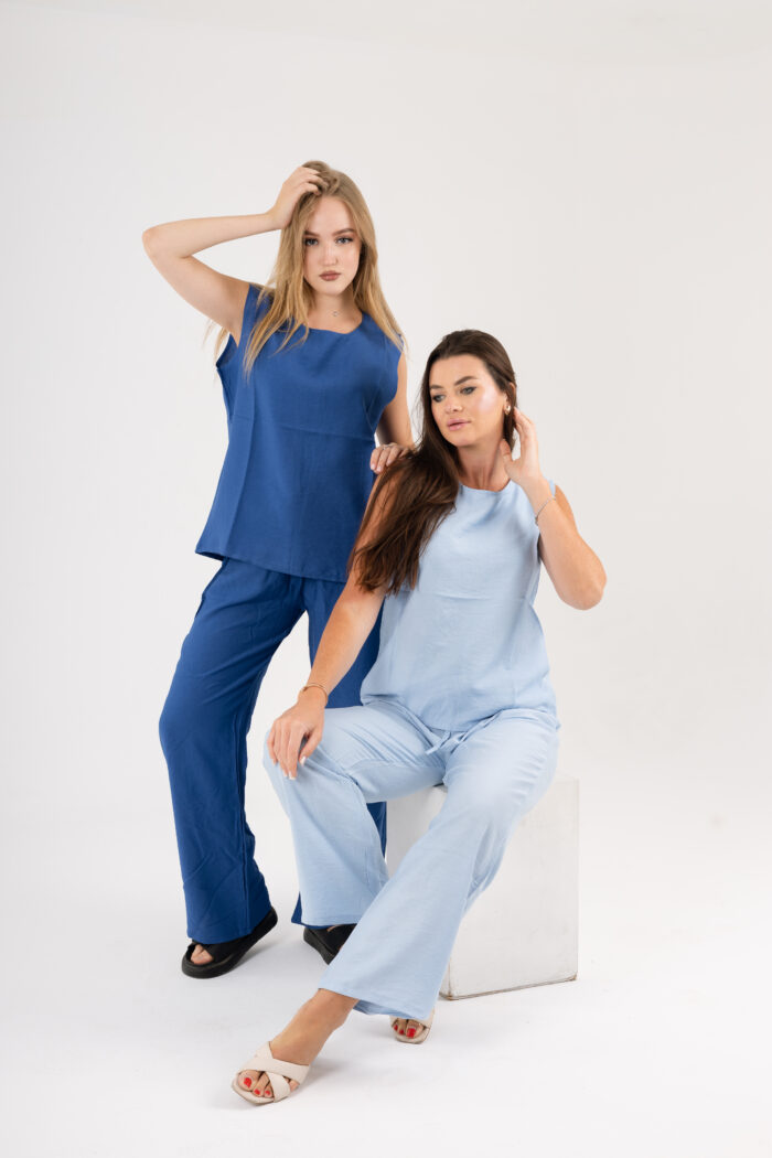 Su linen sleeveless set