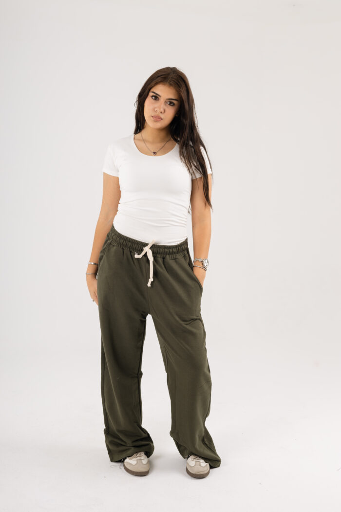 Wide-Leg Basic Sweatpants - Image 2