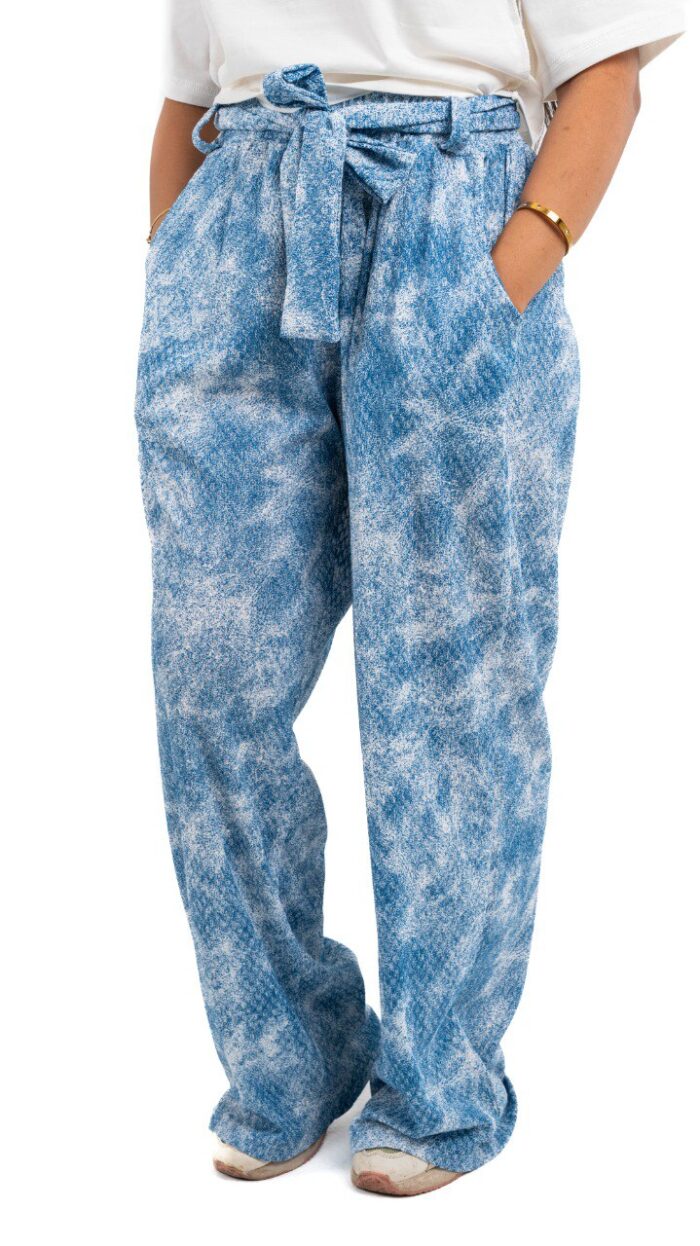 Cloud Printed Wide-Leg Pants - Image 12