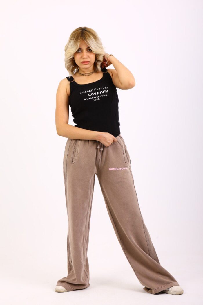 wide leg washed sweatpant - Image 5