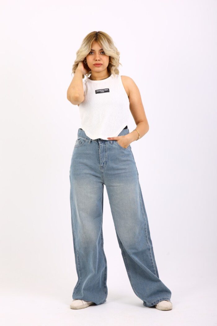 wide leg washed Jeans