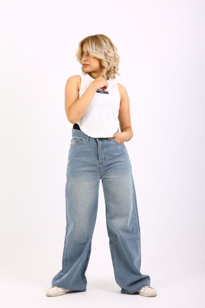 wide leg washed Jeans - Image 4