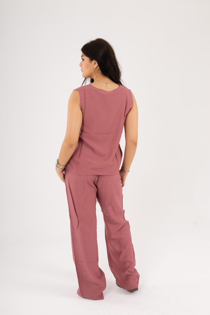 linen long wide leg trousers - Image 16