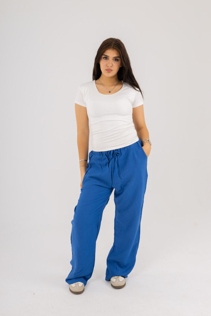 linen long wide leg trousers