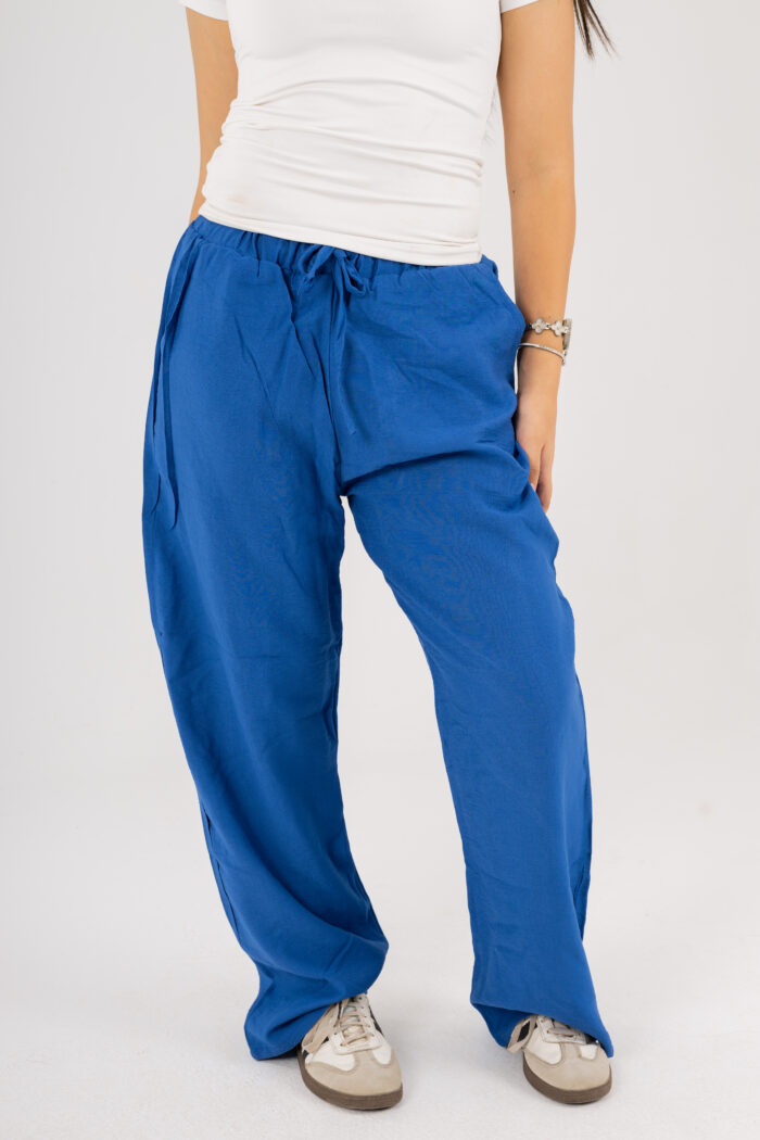 linen long wide leg trousers - Image 10