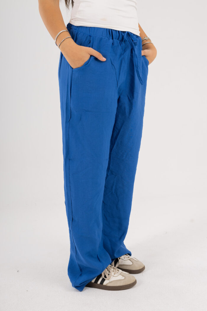 linen long wide leg trousers - Image 8