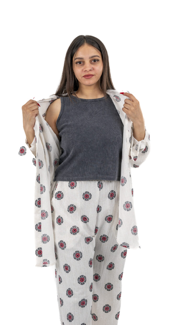 Oversized Printed Linen Set - Image 4