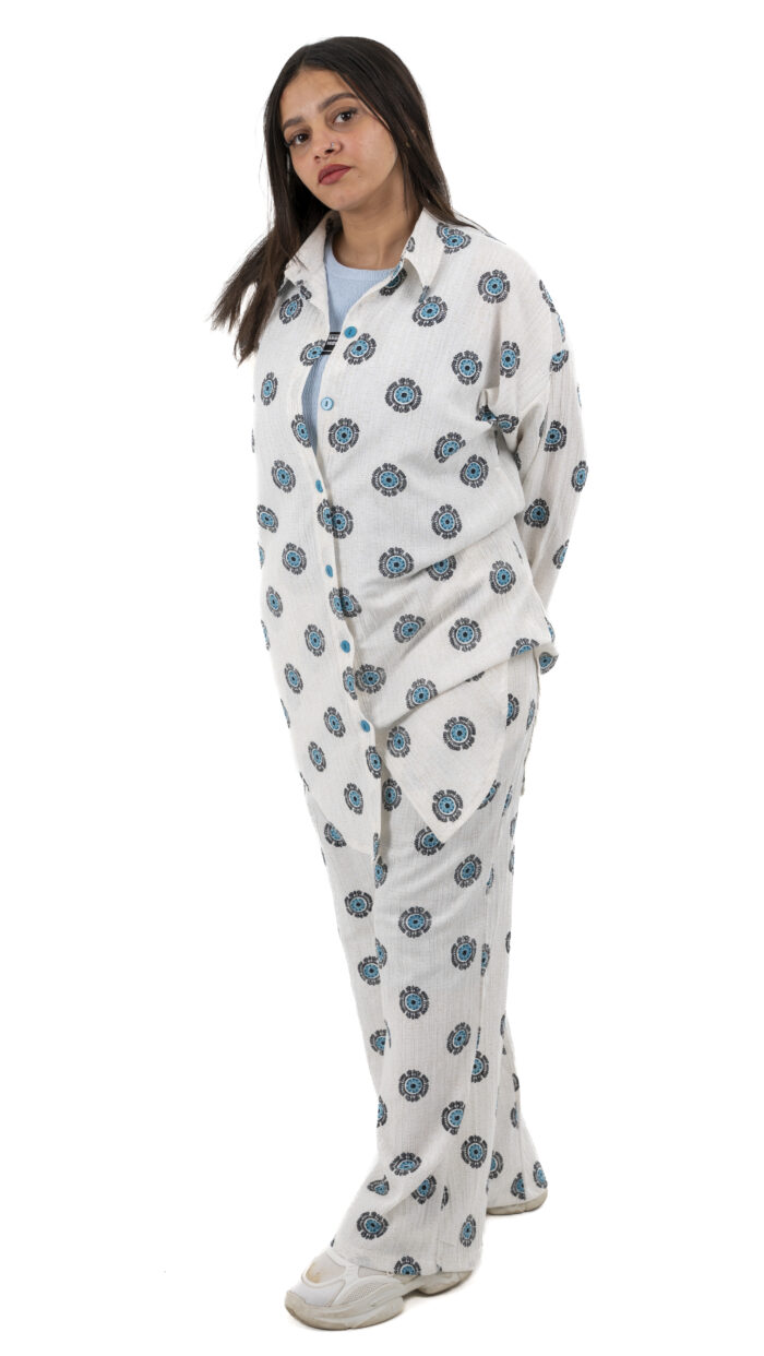 Oversized Printed Linen Set
