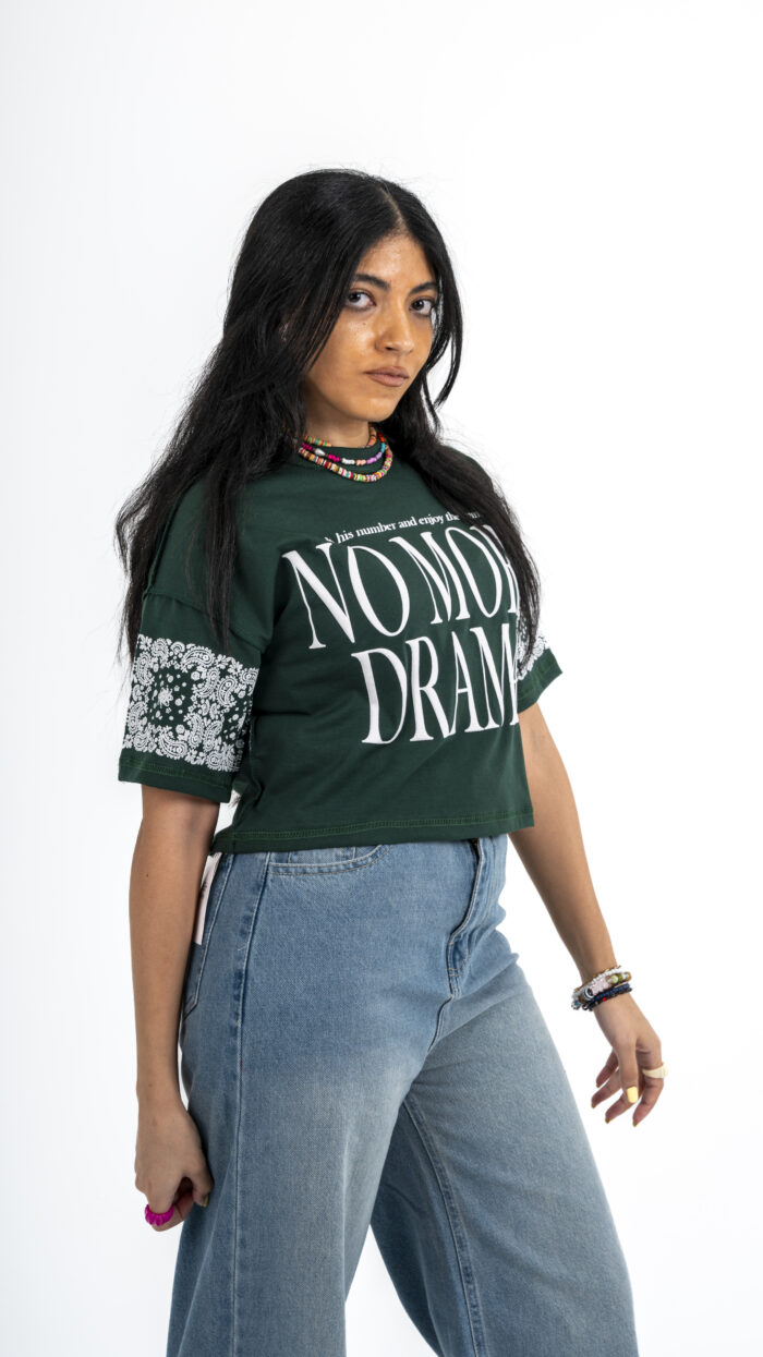 No More Drama – Printed Crop T-shirt