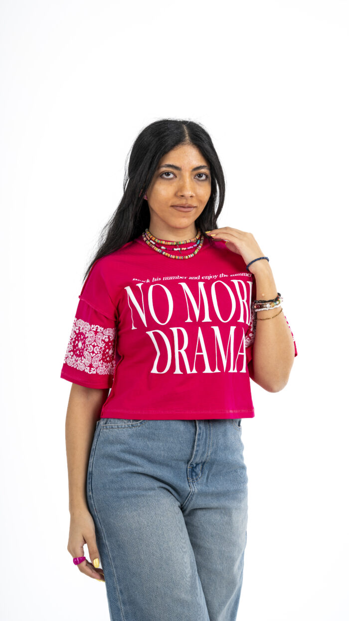 No More Drama – Printed Crop T-shirt - Image 7