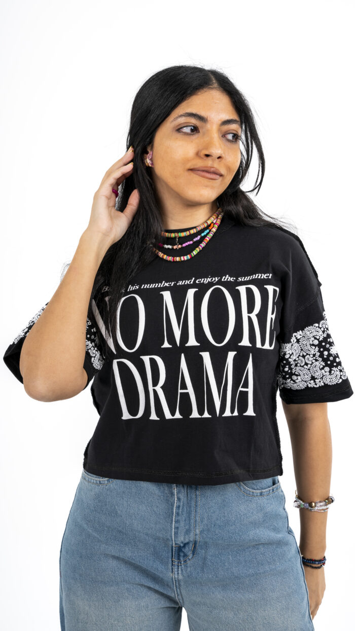 No More Drama – Printed Crop T-shirt - Image 4