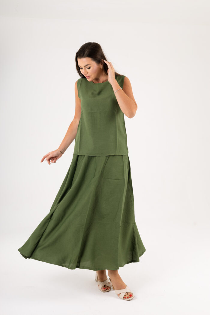 Su linen Skirt set