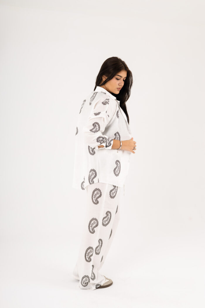 Paisley printed linen set - Image 4