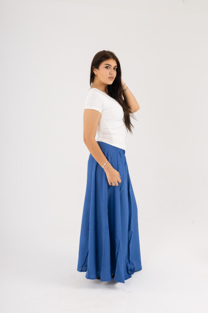 linen Maxi basic Skirt - Image 38
