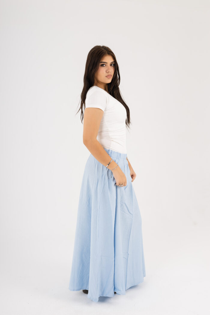 linen Maxi basic Skirt - Image 3