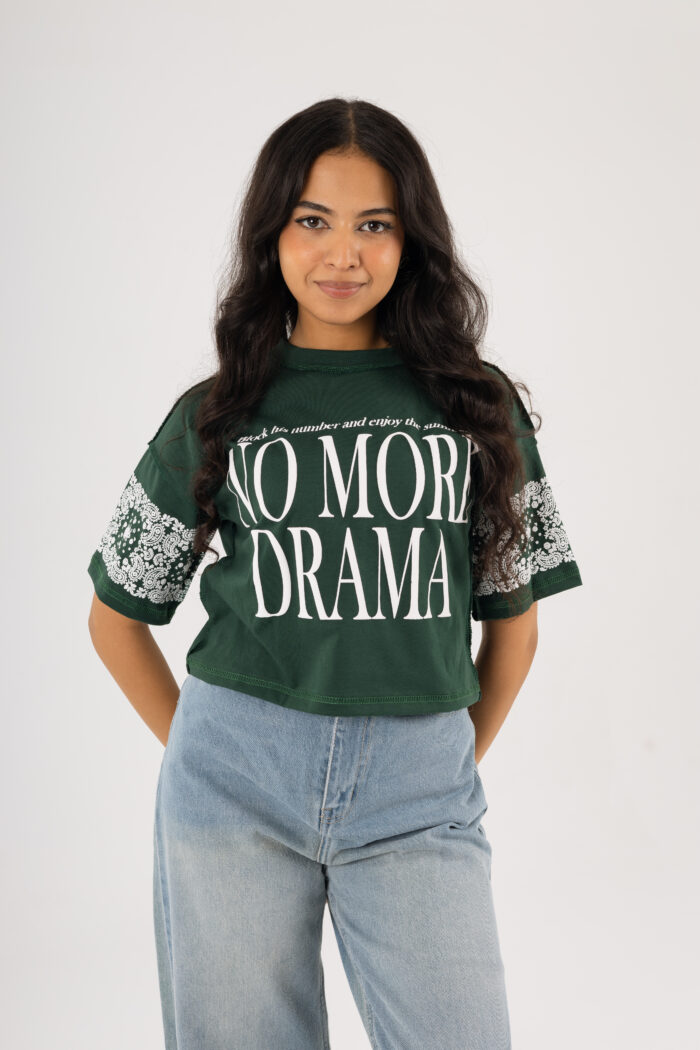 No More Drama – Printed Crop T-shirt