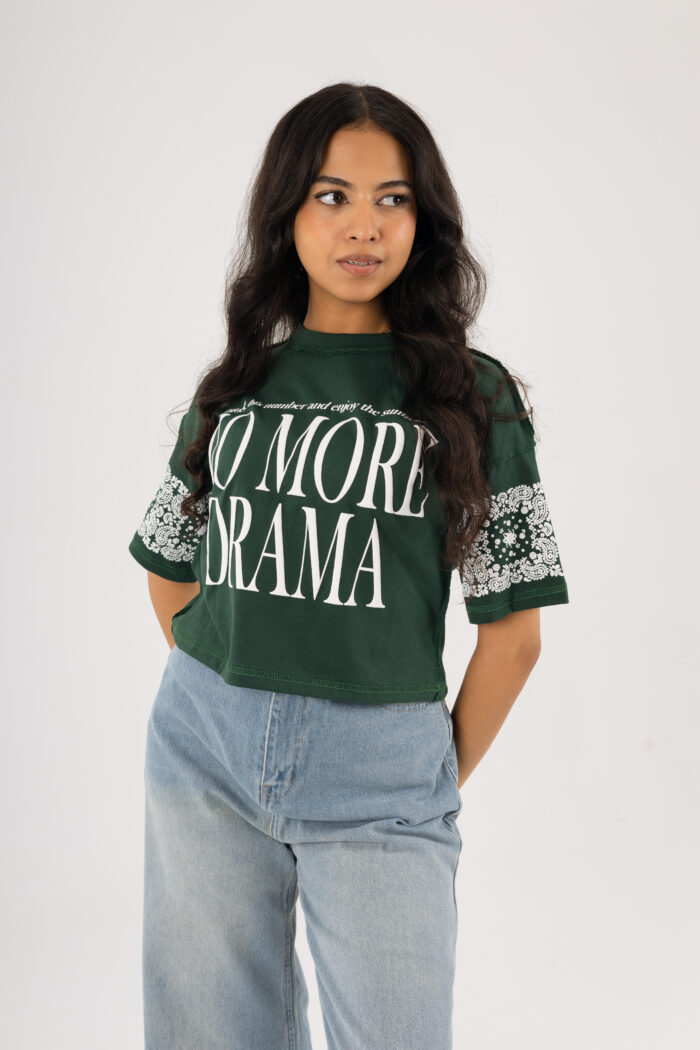 No More Drama – Printed Crop T-shirt - Image 24