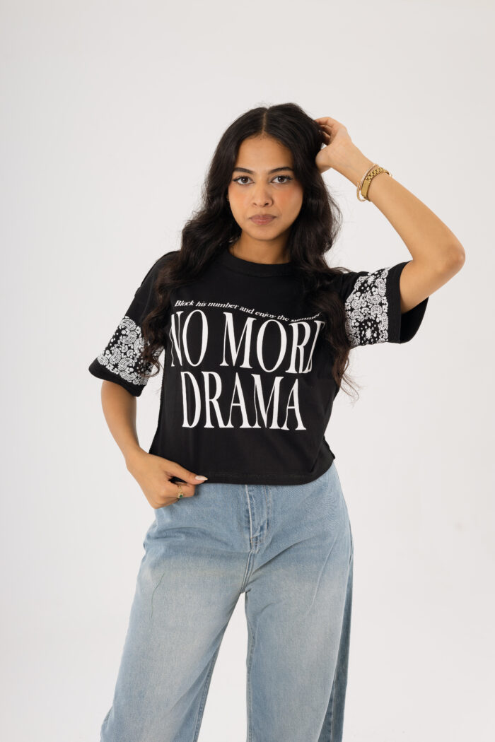 No More Drama – Printed Crop T-shirt - Image 12