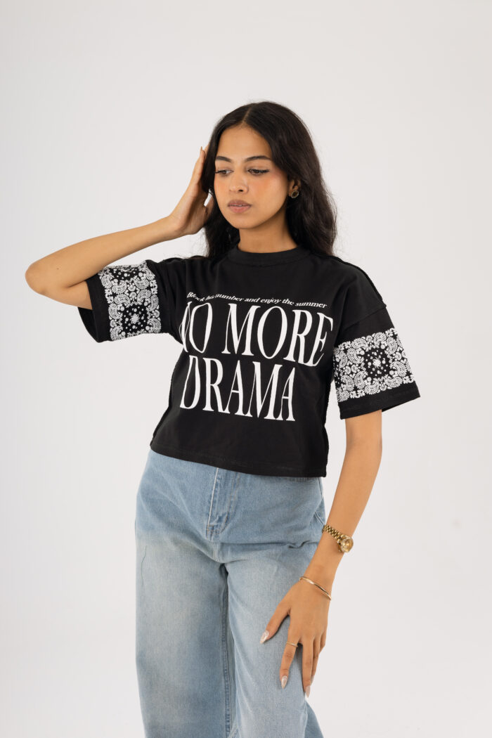 No More Drama – Printed Crop T-shirt - Image 11