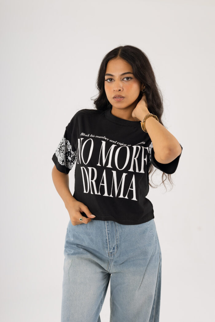 No More Drama – Printed Crop T-shirt - Image 10