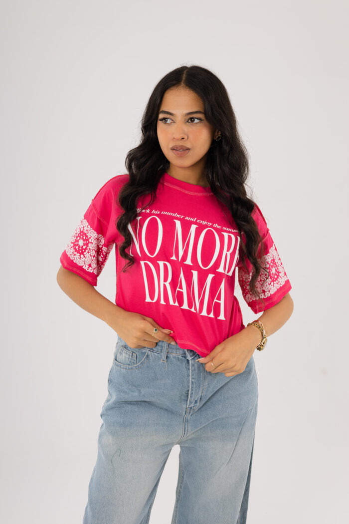No More Drama – Printed Crop T-shirt - Image 18