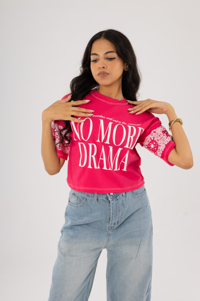 No More Drama – Printed Crop T-shirt - Image 20