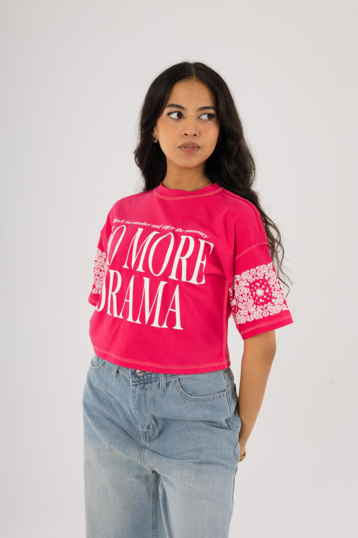 No More Drama – Printed Crop T-shirt - Image 22