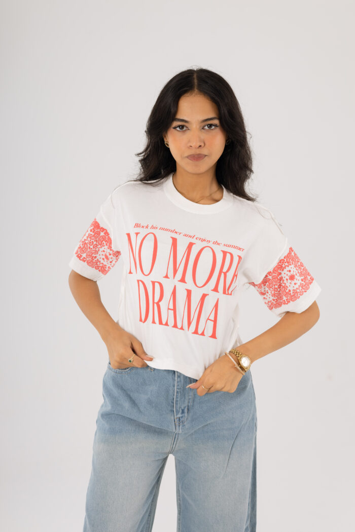 No More Drama – Printed Crop T-shirt - Image 9