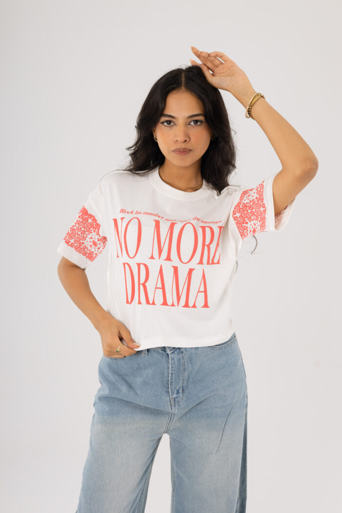 No More Drama – Printed Crop T-shirt - Image 8