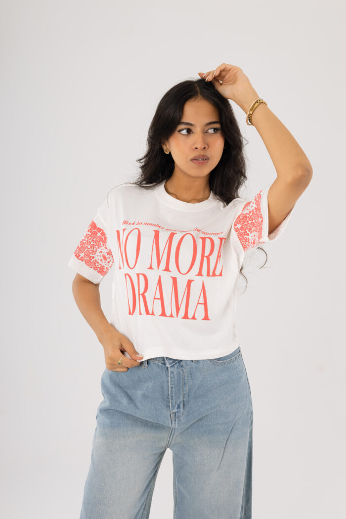 No More Drama – Printed Crop T-shirt - Image 7