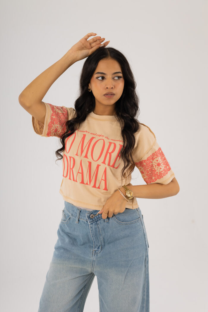 No More Drama – Printed Crop T-shirt - Image 15