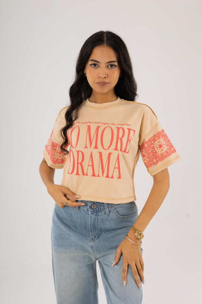 No More Drama – Printed Crop T-shirt - Image 14