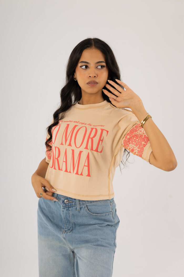 No More Drama – Printed Crop T-shirt - Image 17