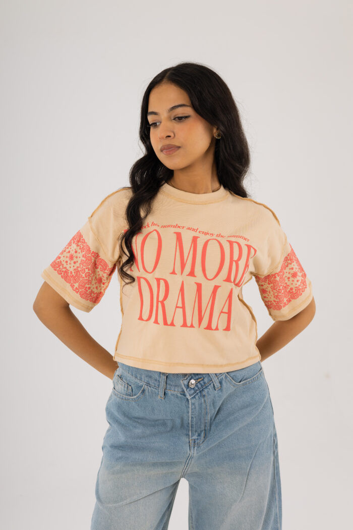 No More Drama – Printed Crop T-shirt - Image 16
