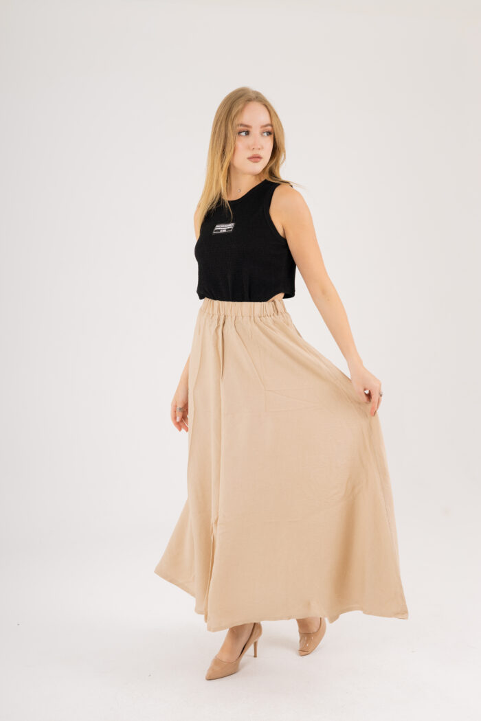 linen Maxi basic Skirt - Image 24
