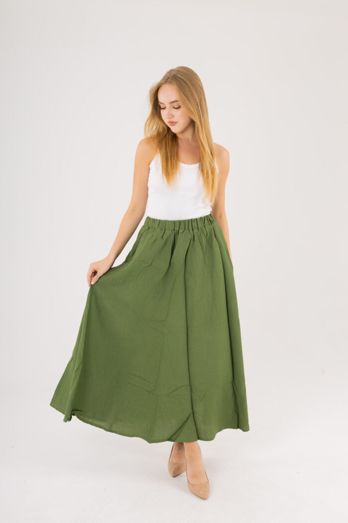 linen Maxi basic Skirt - Image 21