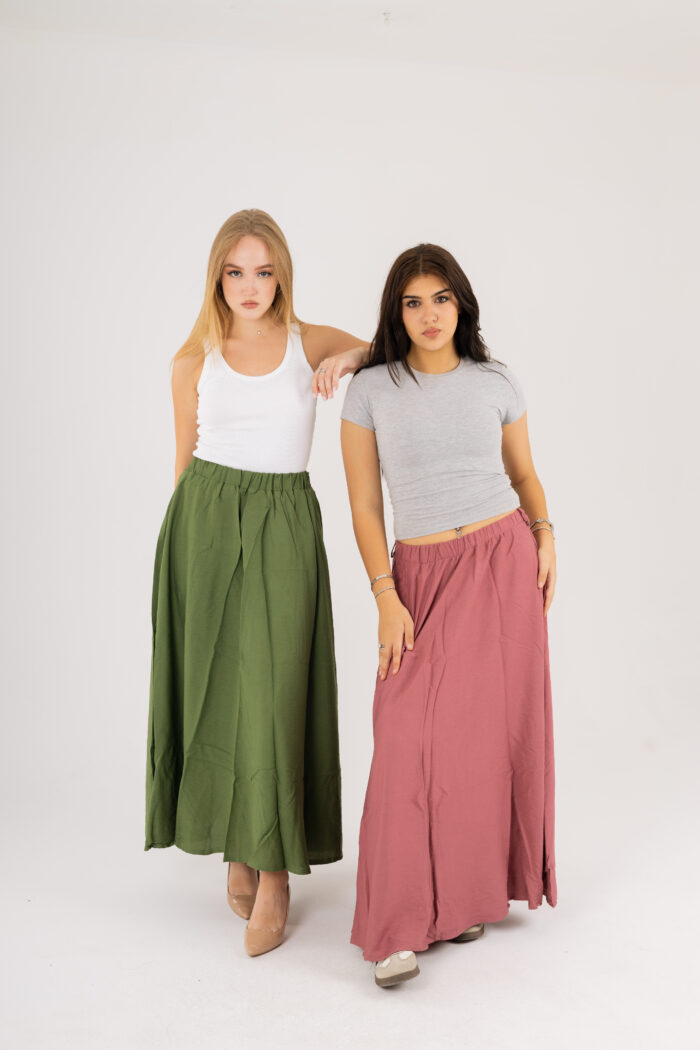 linen Maxi basic Skirt