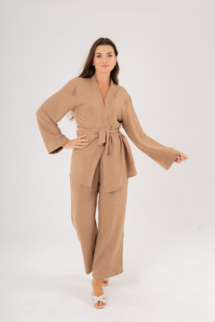 Kimono and Wide-Leg Pants Set - Image 16