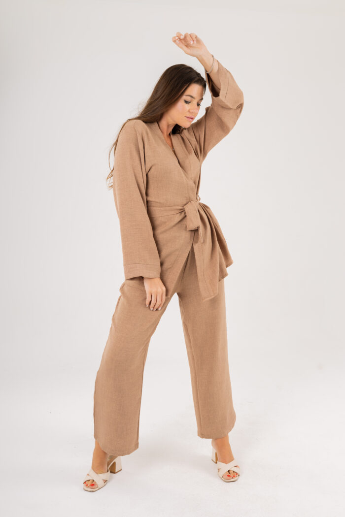 Kimono and Wide-Leg Pants Set - Image 14