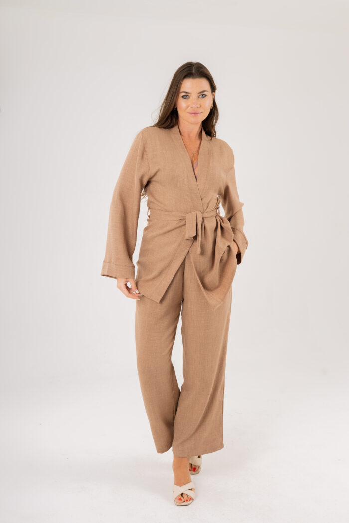 Kimono and Wide-Leg Pants Set - Image 13
