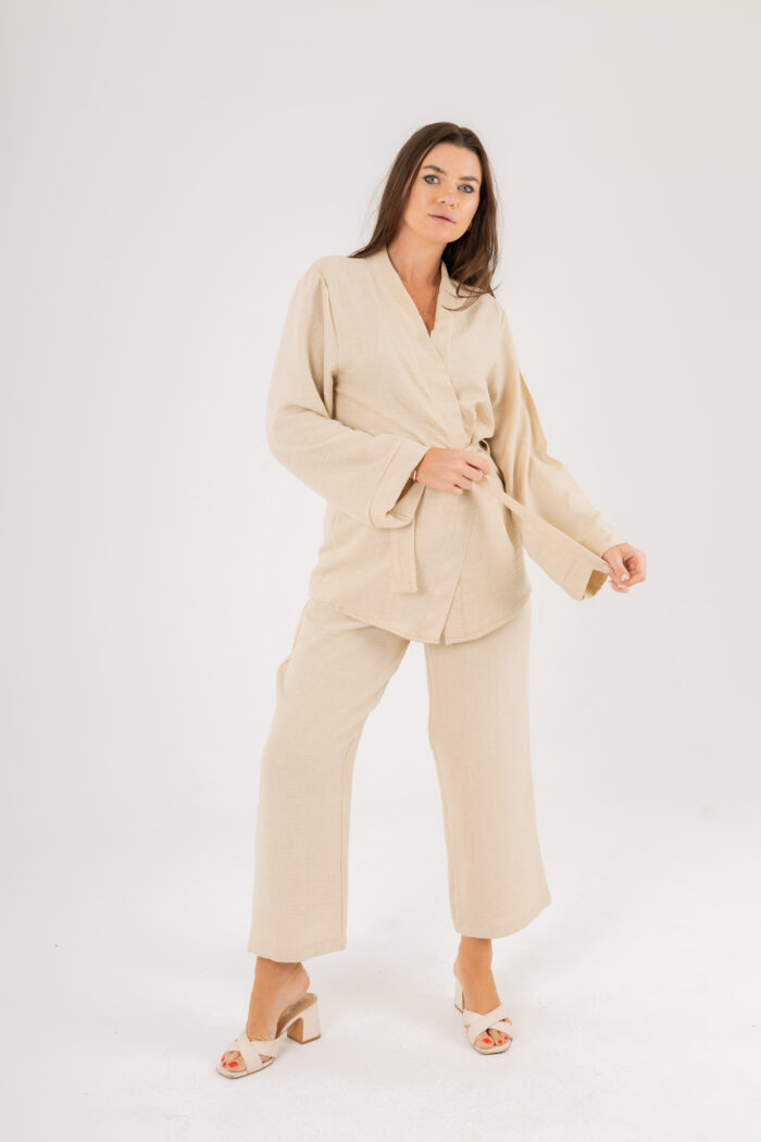 Kimono and Wide-Leg Pants Set - Image 4