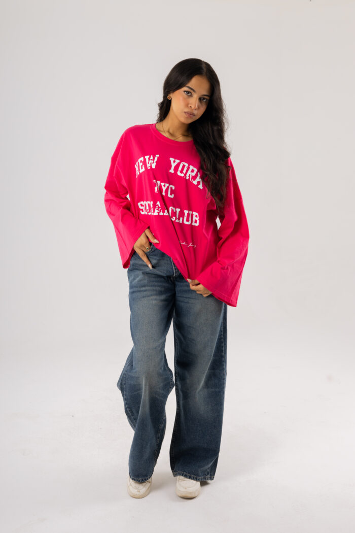 Over Size Printed New York T-shirt - Image 8