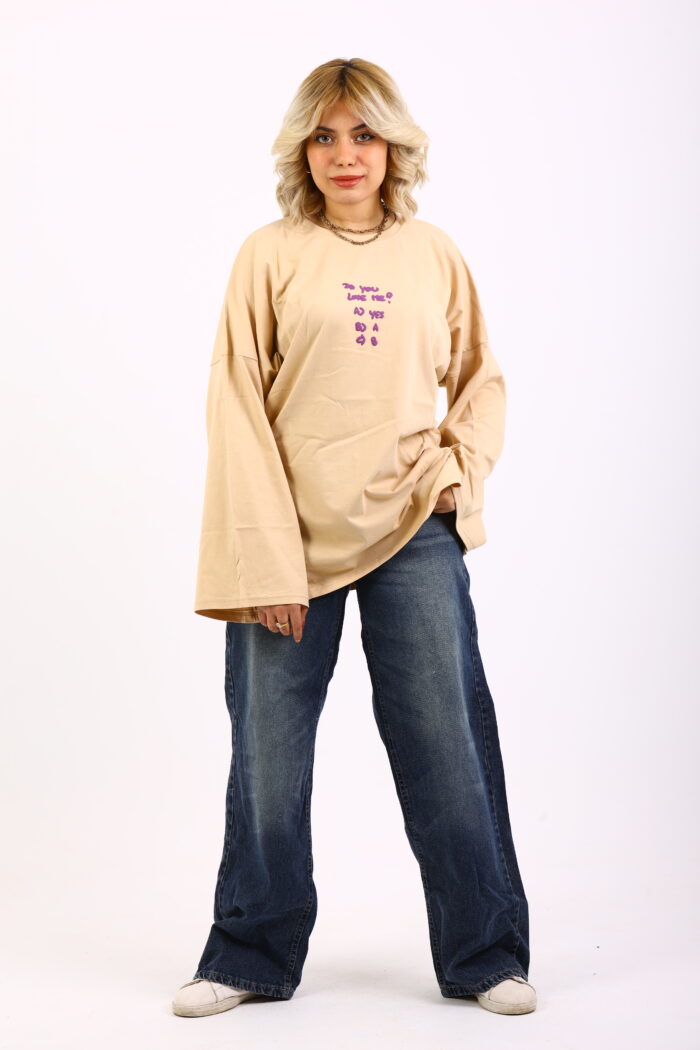 Oversize Printed T-shirt with long sleeves - Image 6